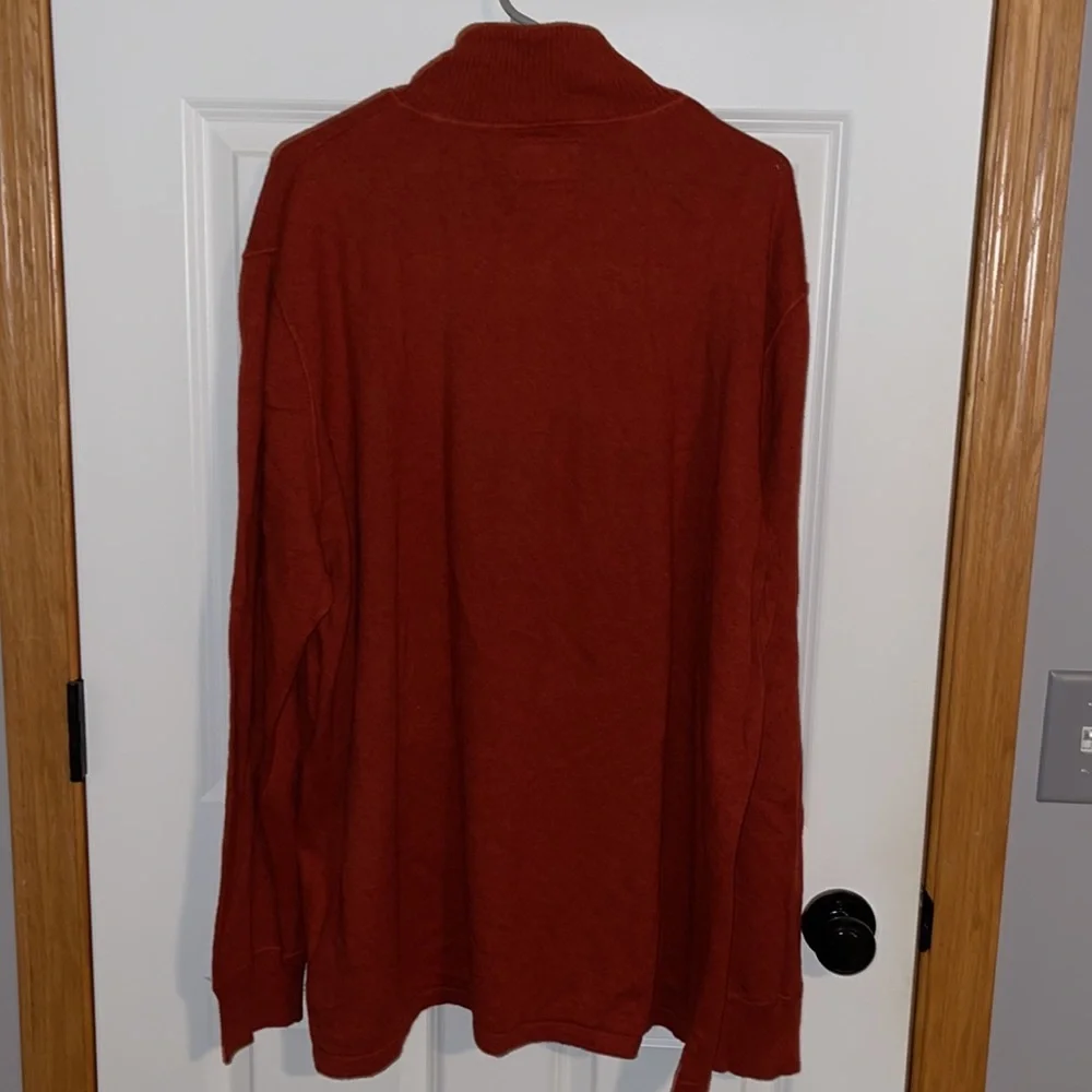 Men’s XXL Burnt Orange Quarter Zip Northface Sweater
